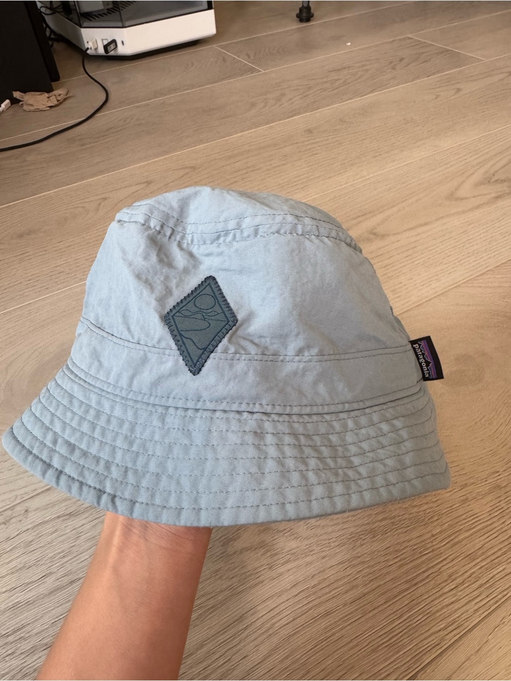 Patagonia Light Blue adult small Bucket Hat